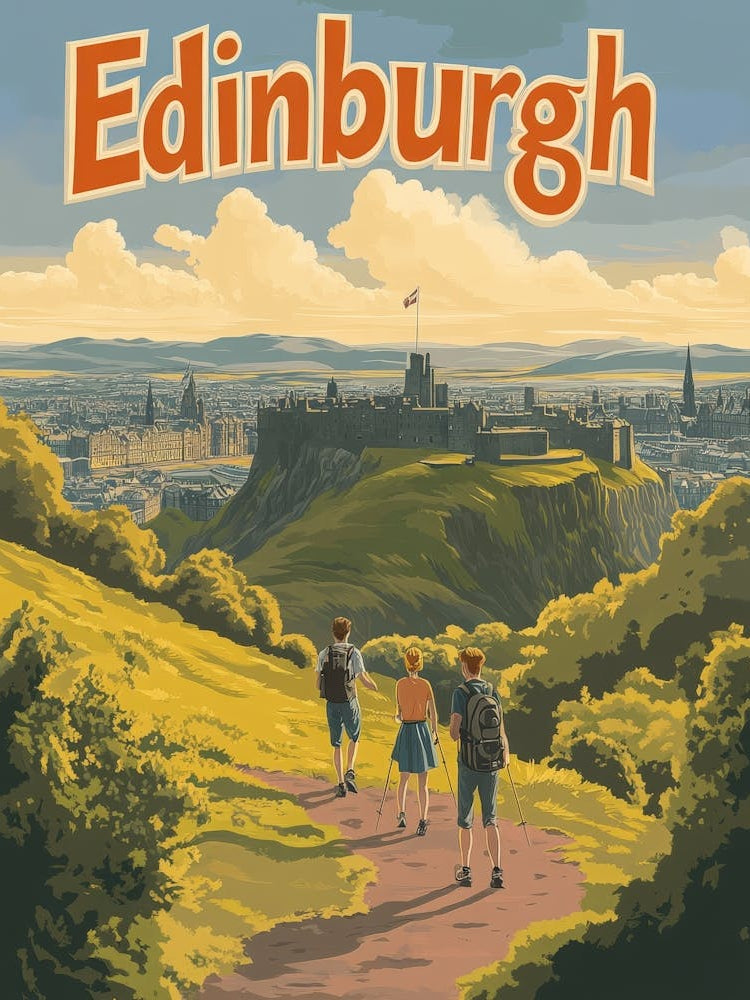 Aihrgdesign A Retro Travel Poster For Edinburgh Featuring Art 7acdf372 23e7 493d Ac2d F02cabf7fe71 0