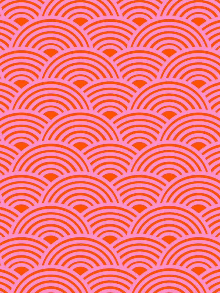 Pink And Orange Retro Waves
