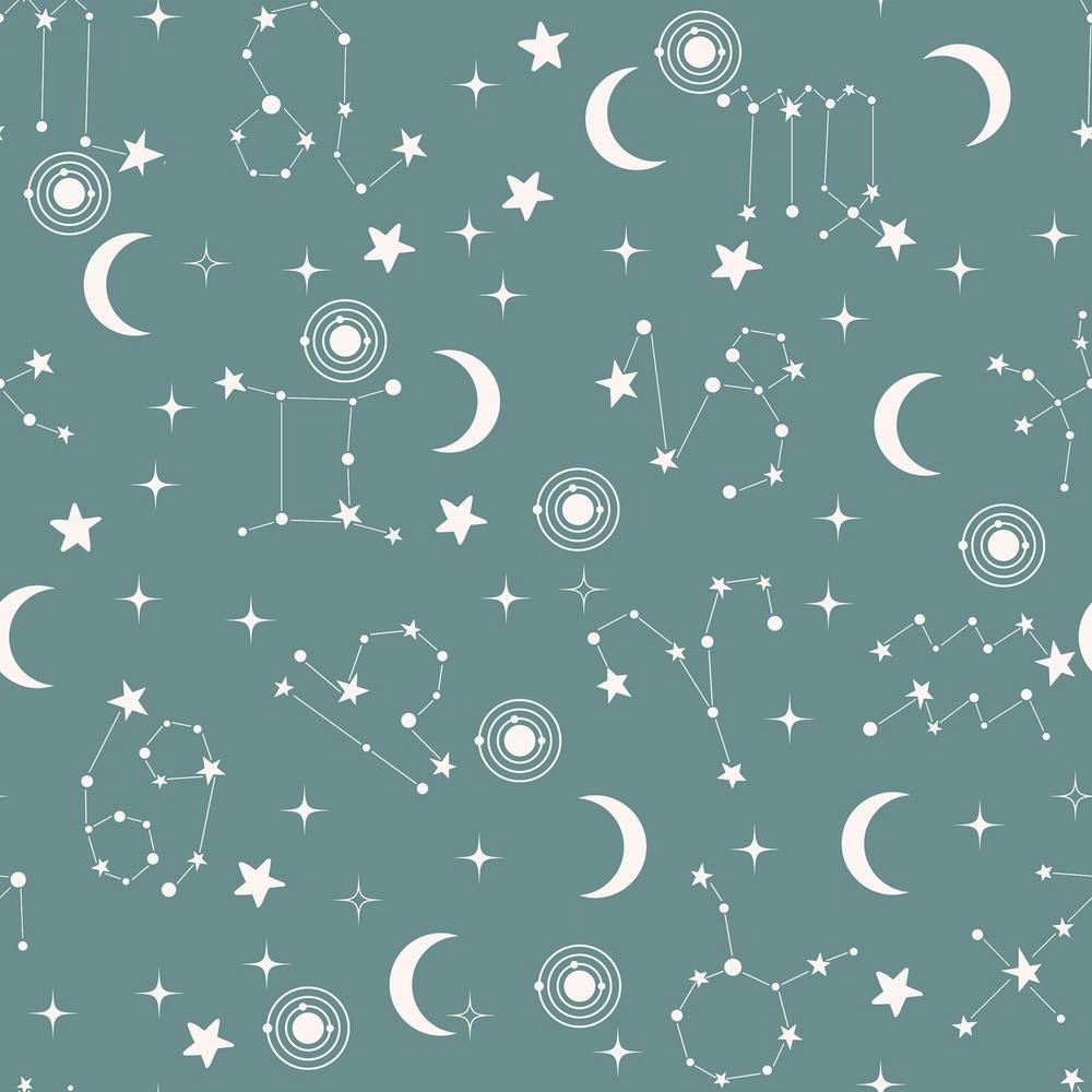 Stars And Constellations Grey