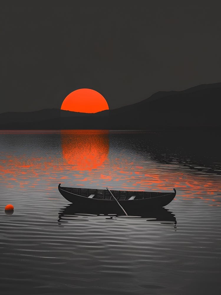 Sunset In A Canoe 1