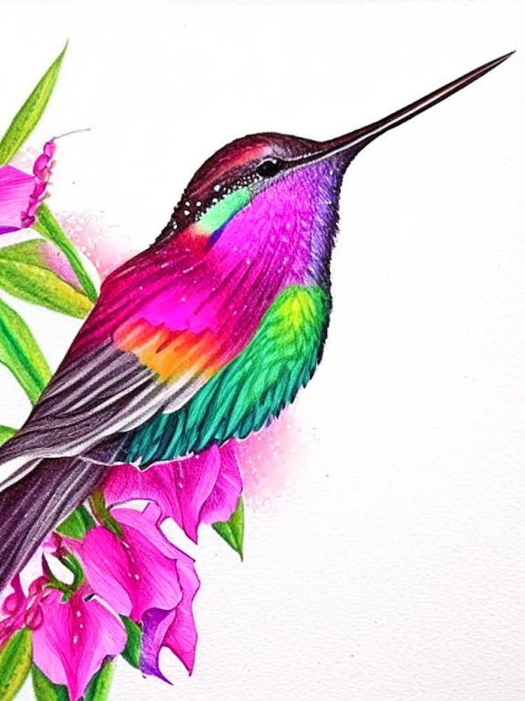 Anna S Hummingbird Marker Art