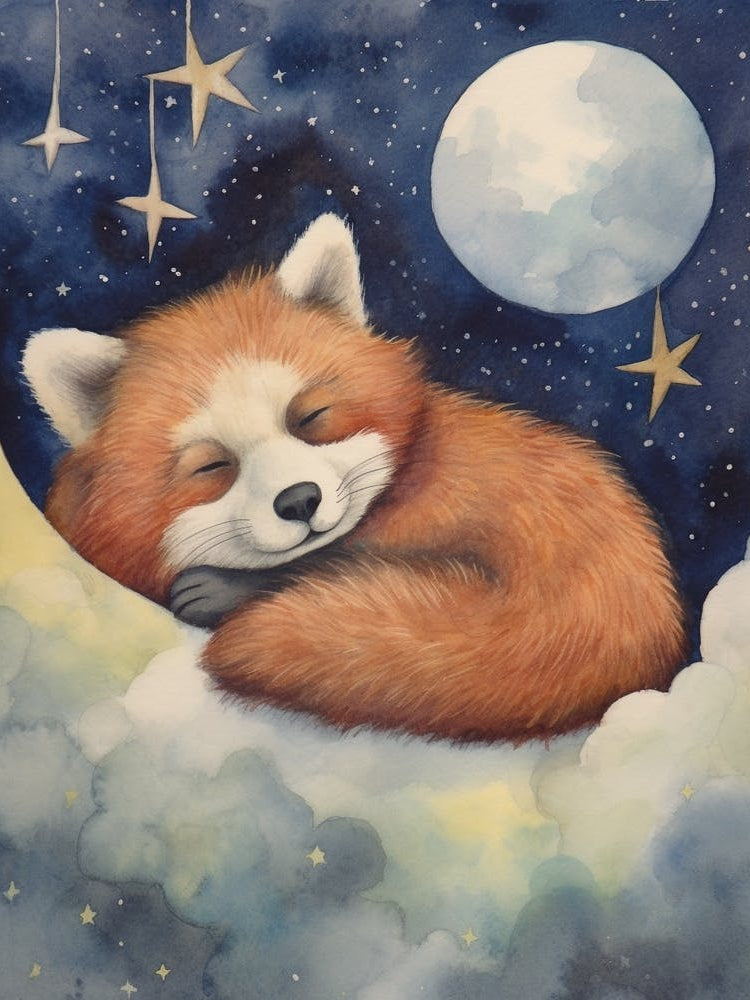 Baby Red Panda 4 Sleeping In The Clouds