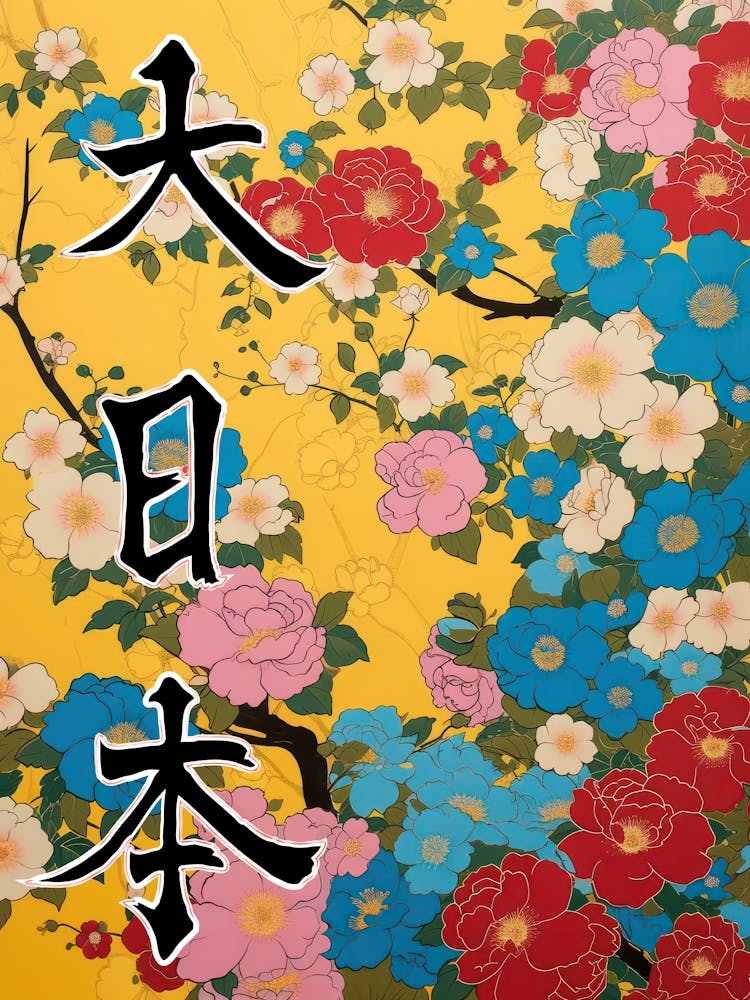 Great Japan Hokusai Poster Japanese Floral  23