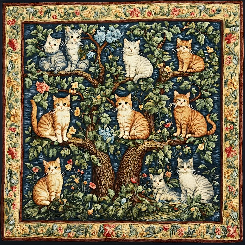 Cats In The Countryside Tapestry 7