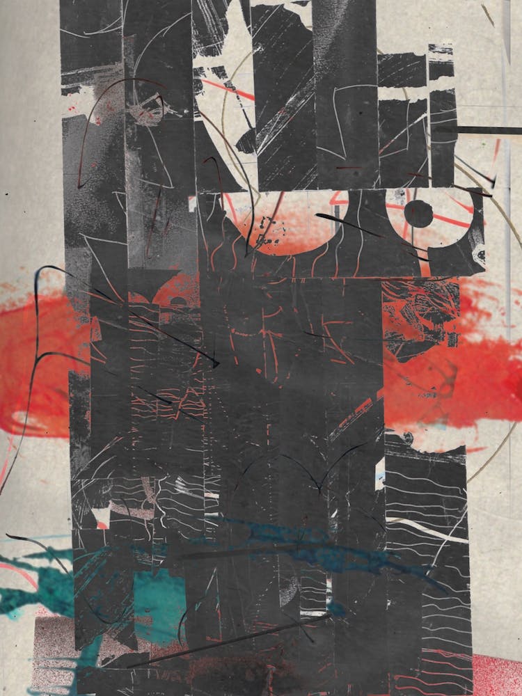 Black And White Stripes With Orange