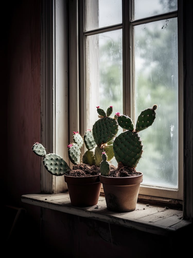Prickle Pear Cactus Window 2