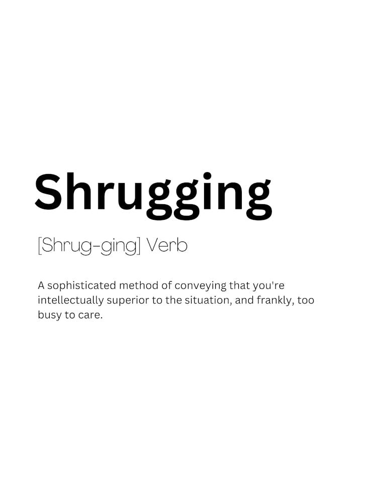 Shrugging Definition Meaning