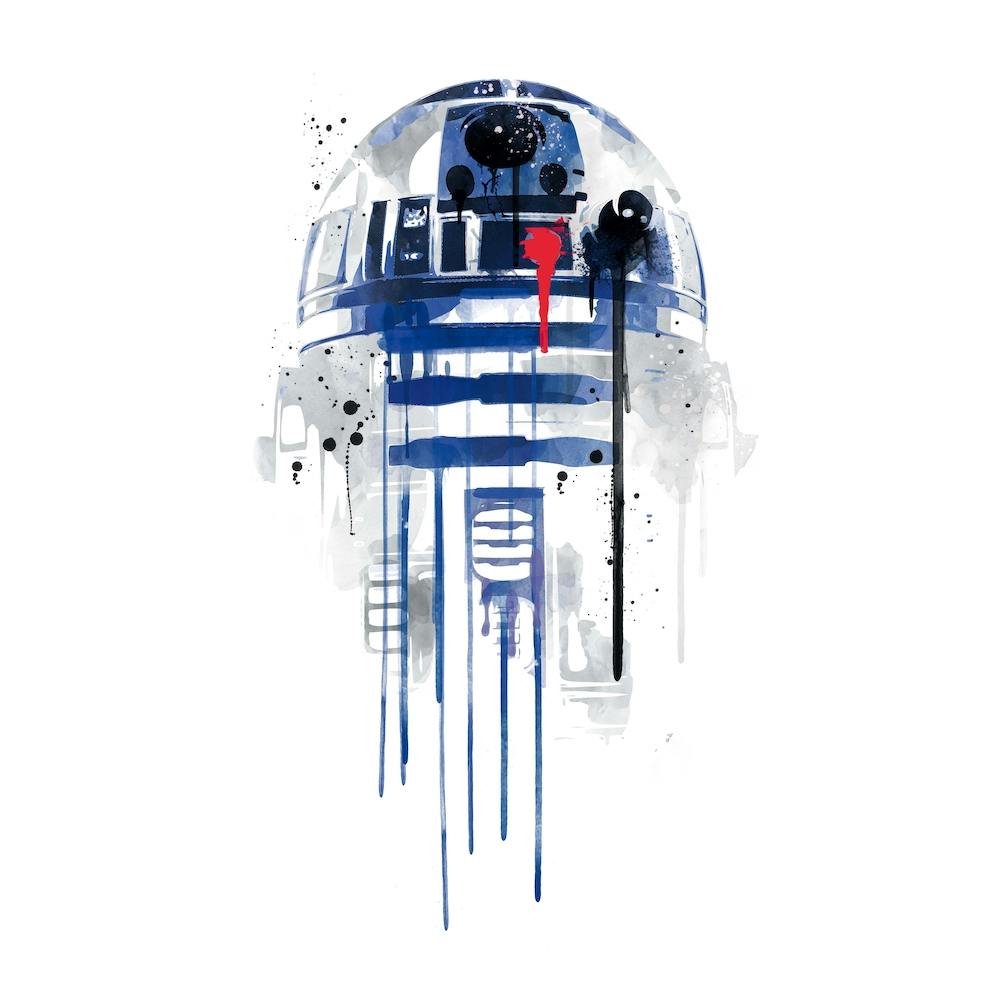 R2d2 Watercolor Square