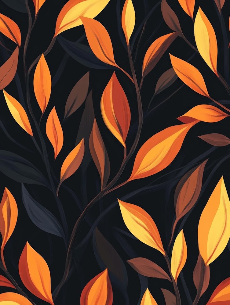 Autumn Leaves Seamless Pattern 11
