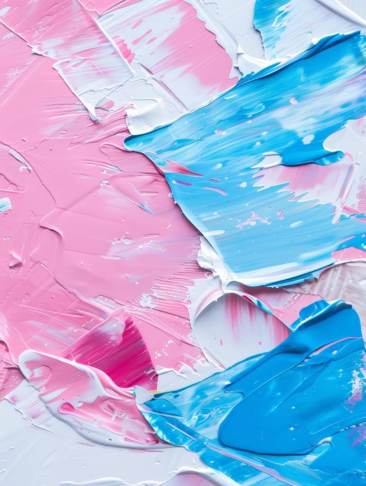 Abstract Background With Pink And Blue Paint