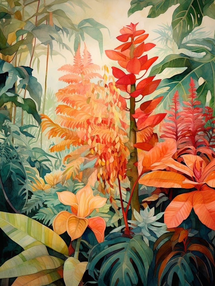 Tropical Plant Painting Croton 3