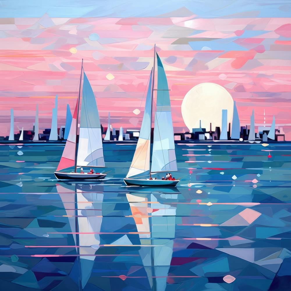 Sailboats At Sunset 9