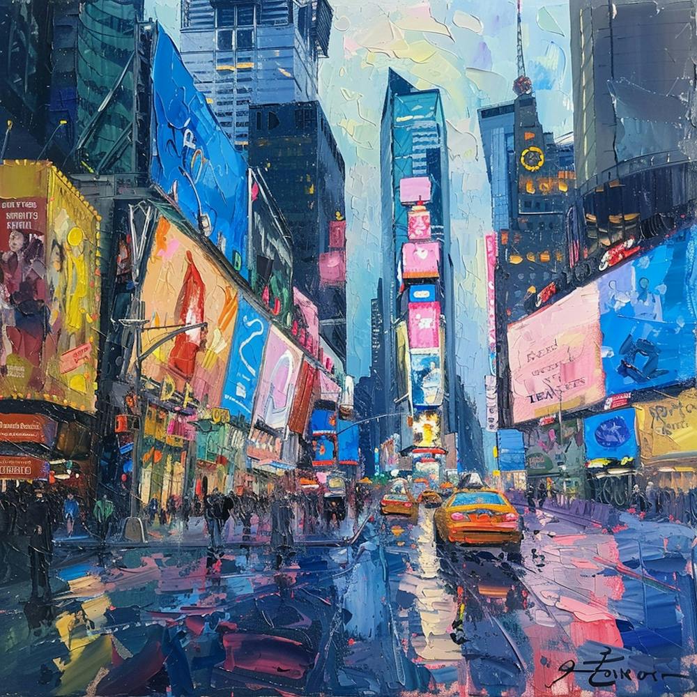Times Square Oil Painting 3 1