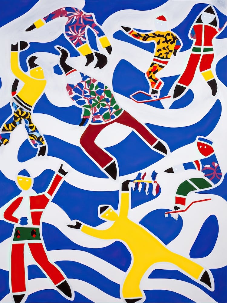 Figure Skating In The Style Of Matisse 2