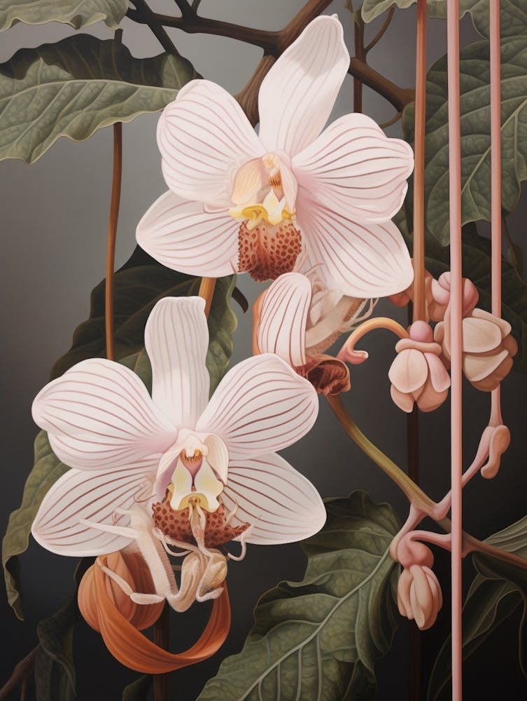 Blumenillustration Affenorchidee 1