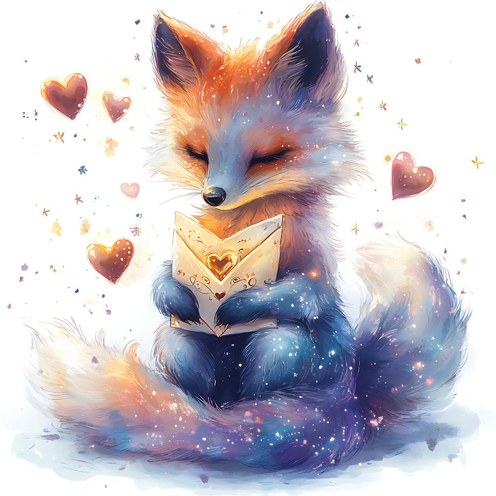 Fox With Hearts 3