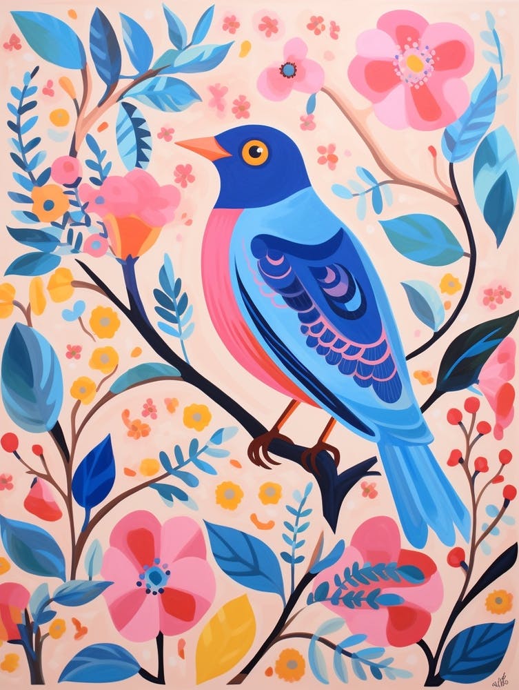 Pink Scandi Eastern Bluebird 3