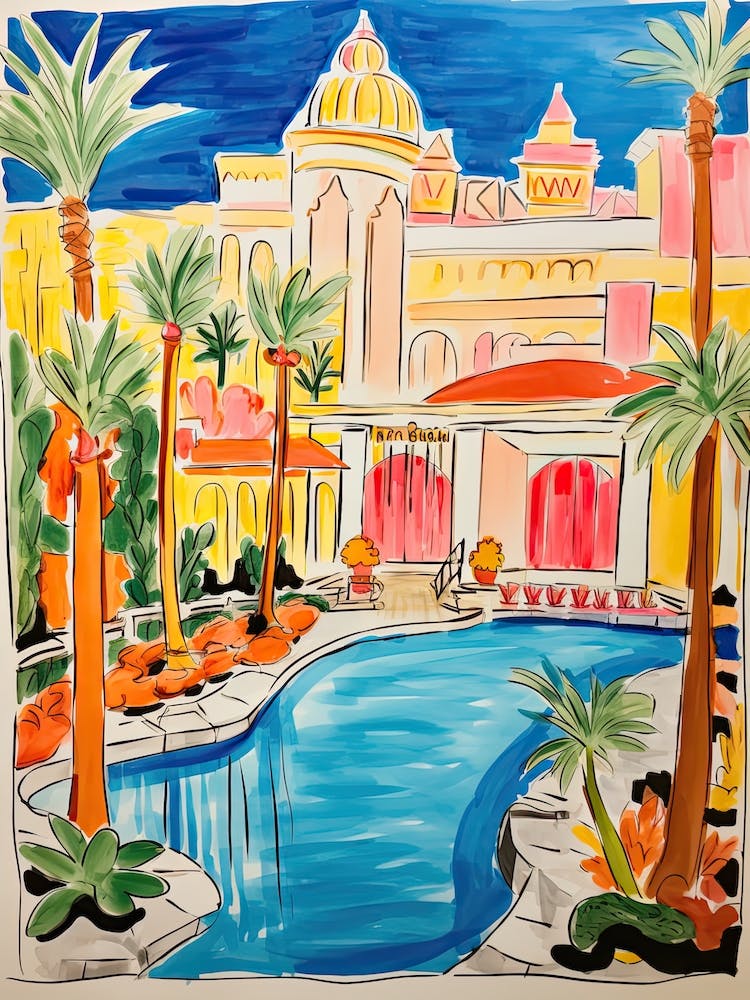 The Wynn Las Vegas   Las Vegas, Nevada   Resort Storybook Illustration 3