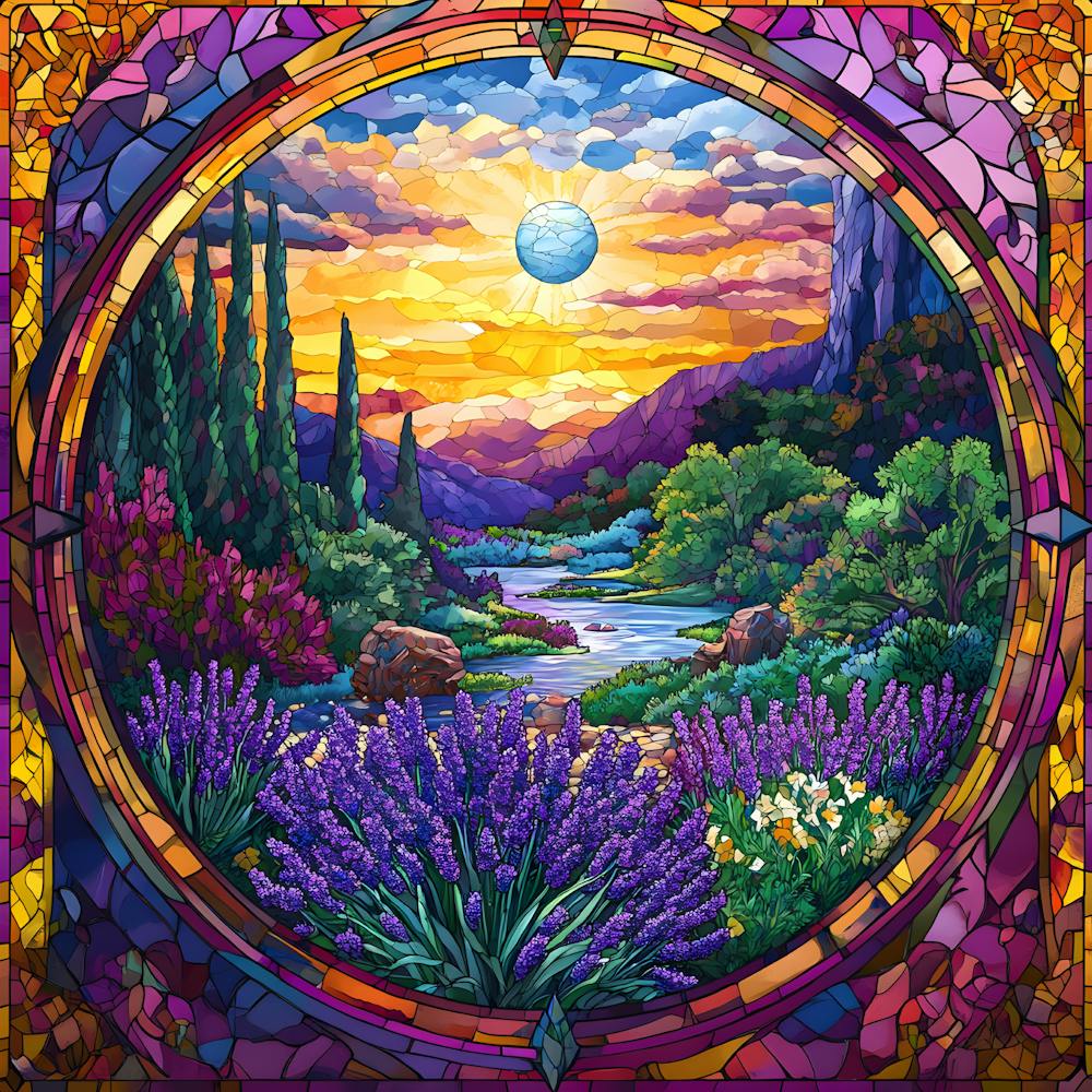 Flowers Stained Glass Sublimation 17