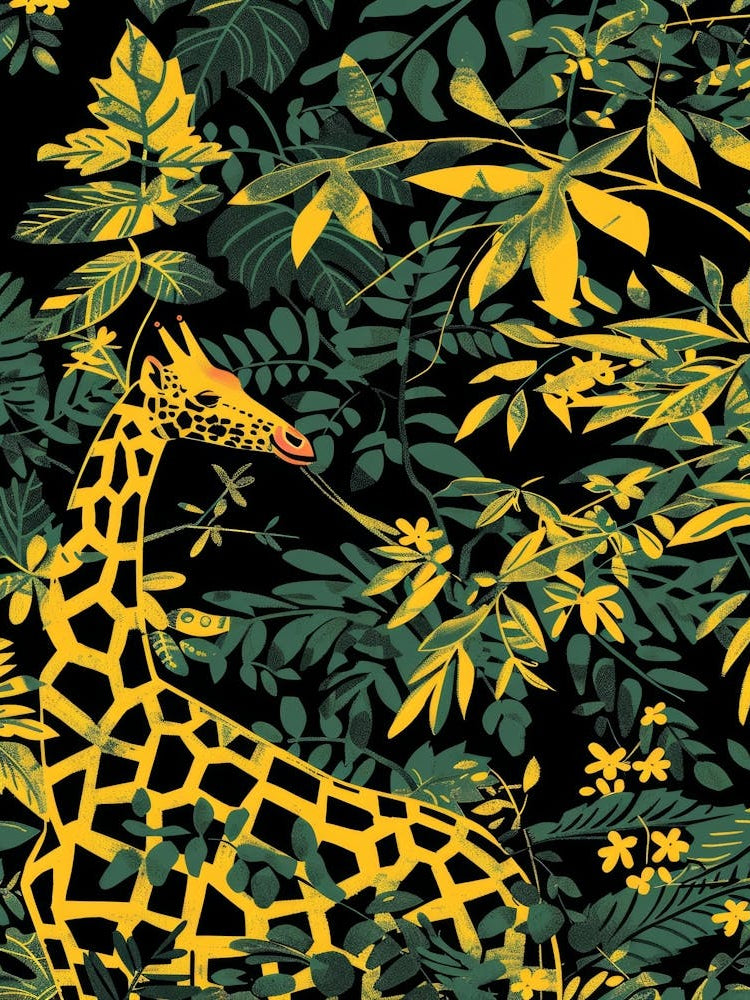 Giraffe In The Jungle 7