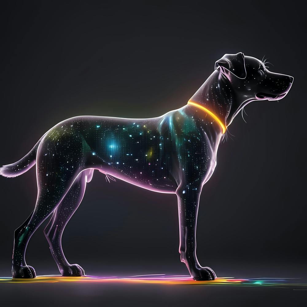 Dog With A Glowing Collar
