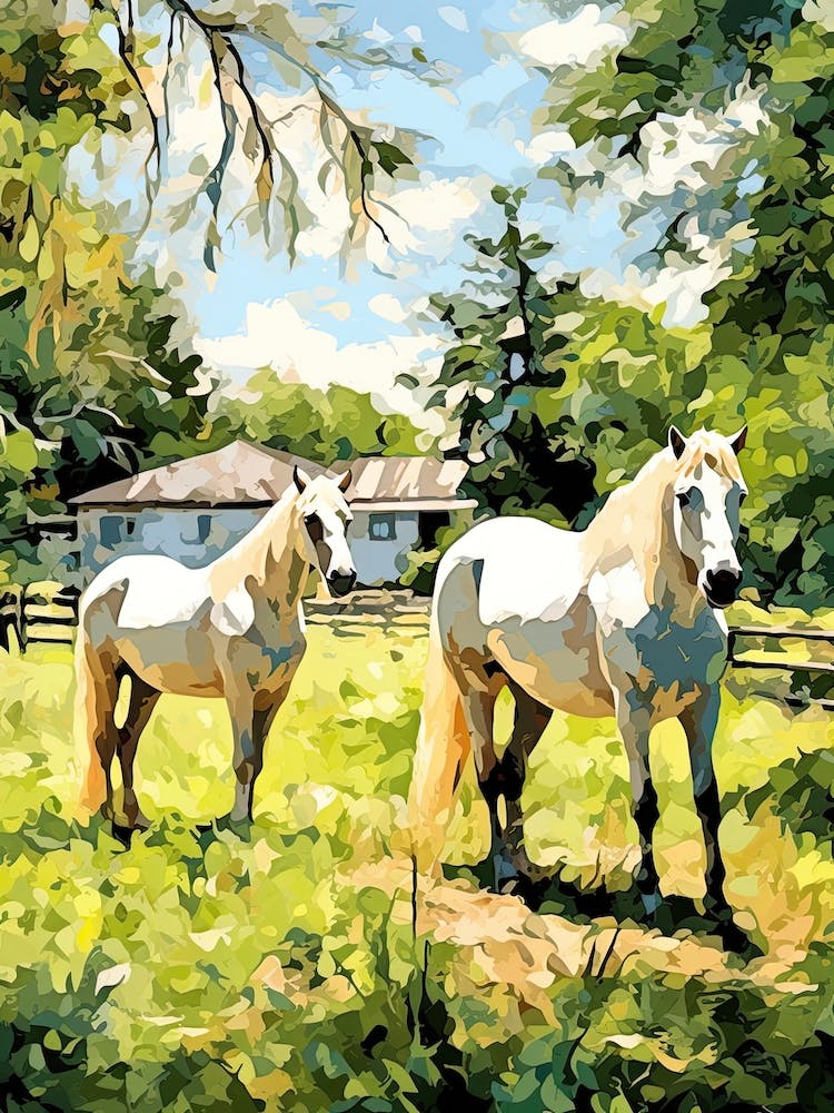 Horses Painting In Lexington Kentucky, Usa 3