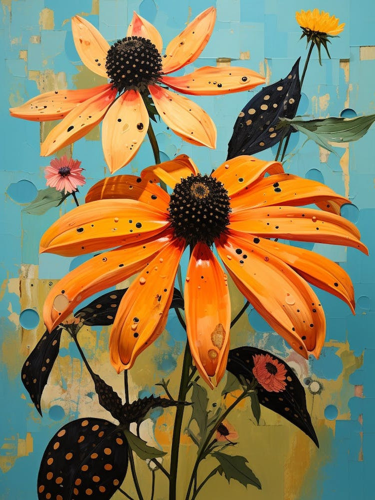 Surreal Florals Black Eyed Susan 1 Flower Painting