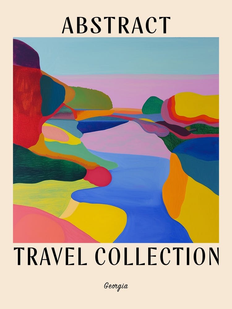 Abstract Travel Collection Poster Georgia 6