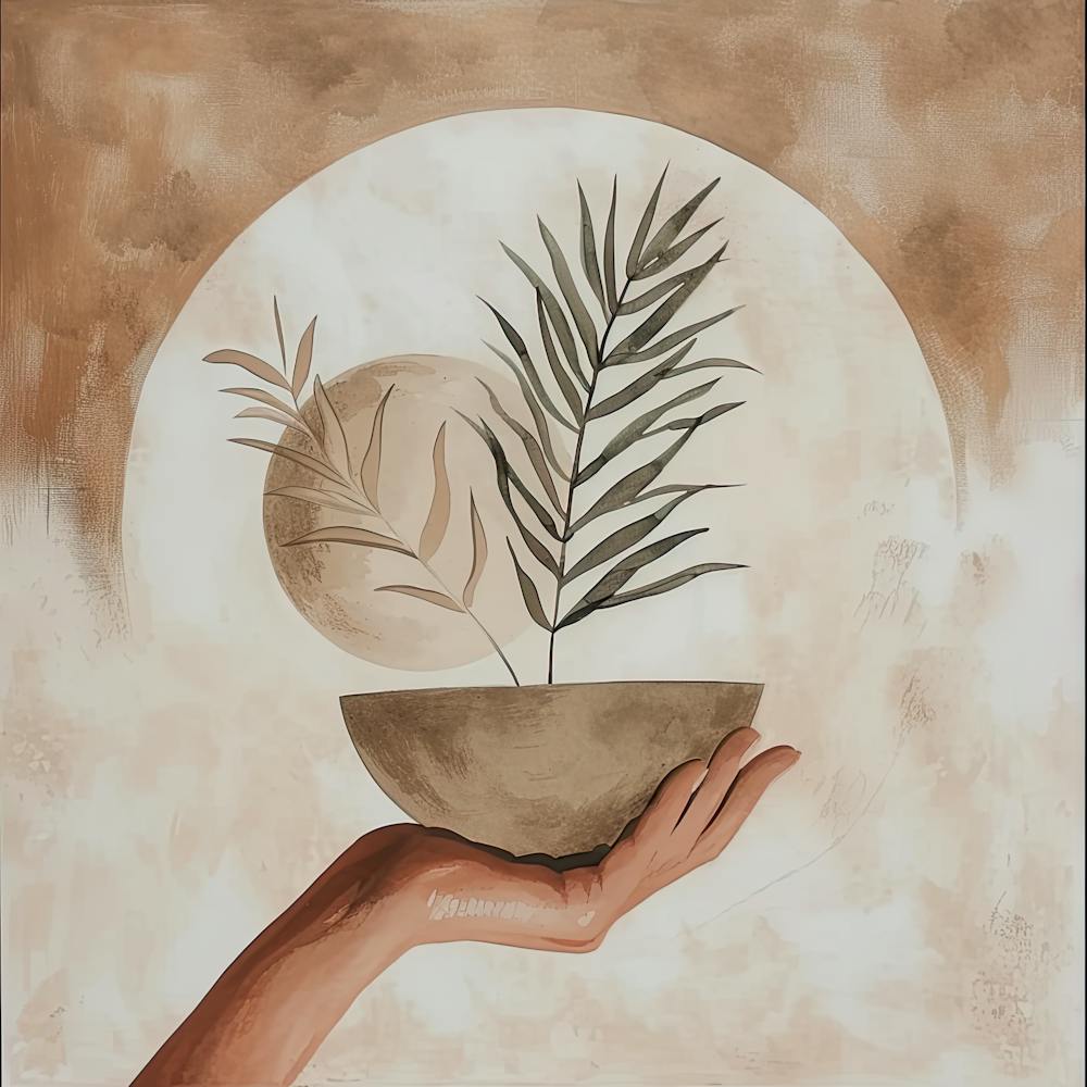 Boho Hand And Moon 1