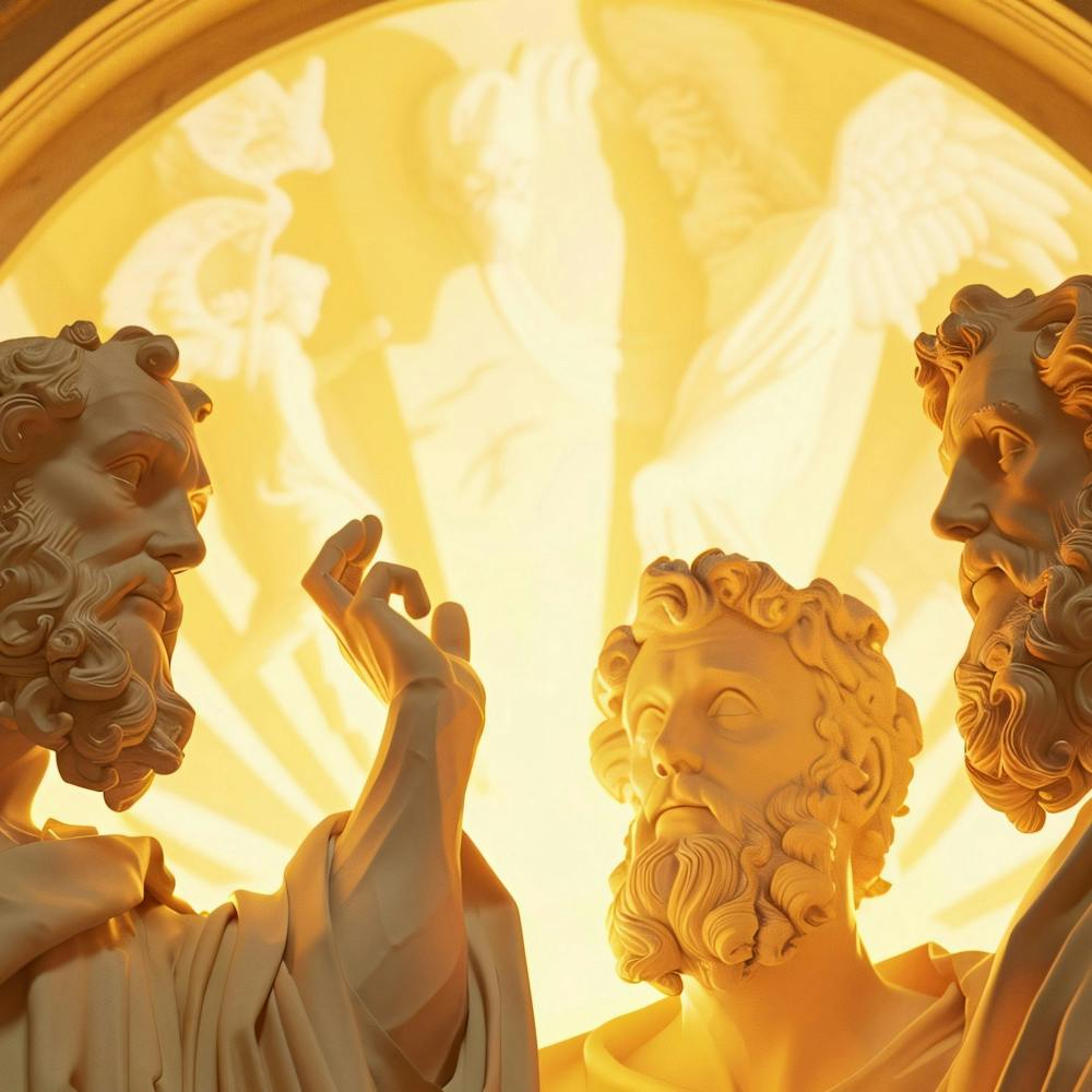 Three Statues Of Jesus