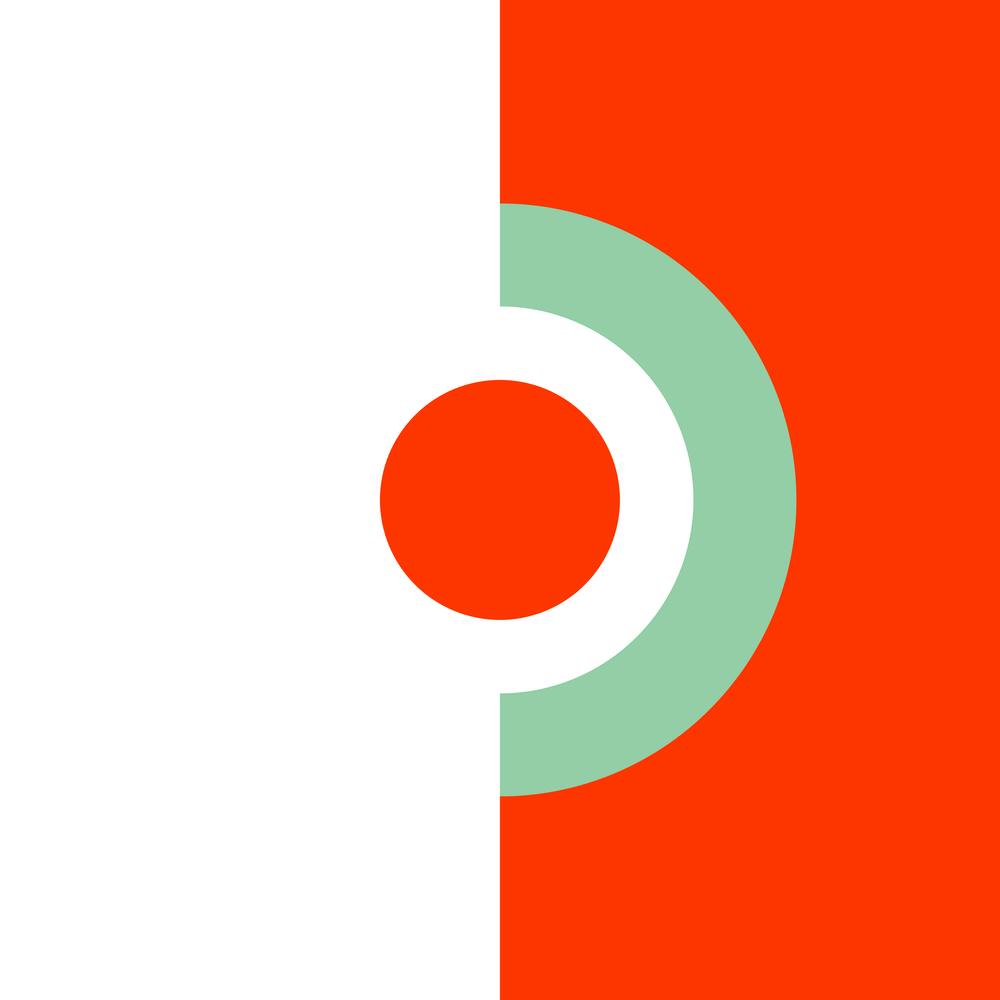 Circle within Circle In Orange And Blue