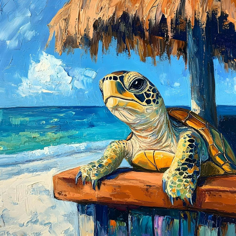 Sea Turtle At The Beach Bar 3