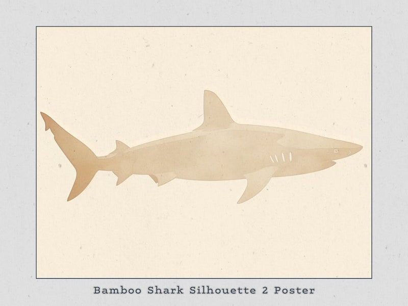 Bamboo Shark Silhouette 4 Poster