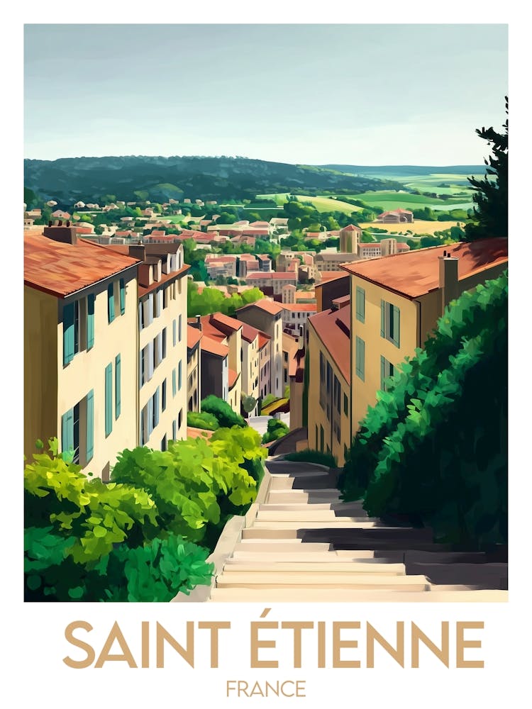 Affiche de voyage Saint Étienne