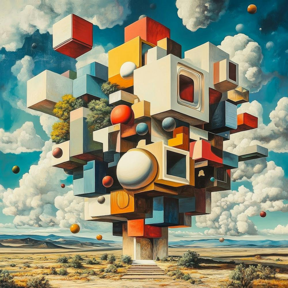 Cubes In The Sky Art