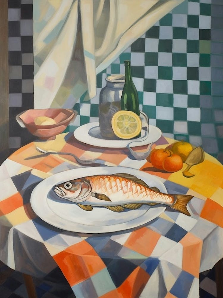 Cod Still Life Painting