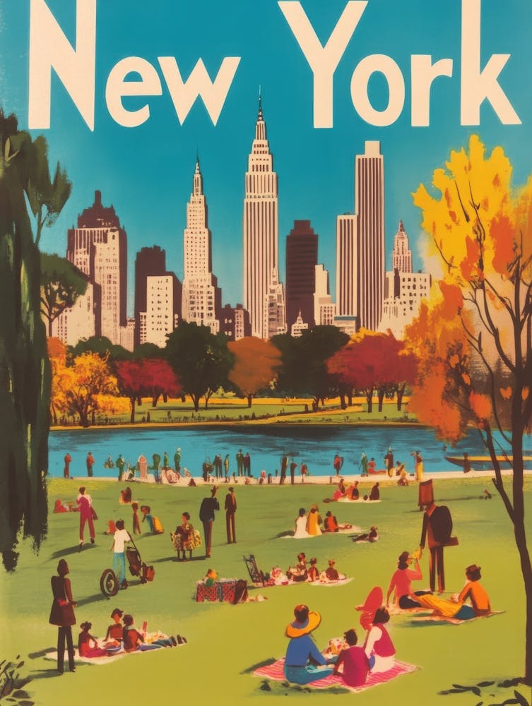 Aihrgdesign A 1970s Inspired Travel Poster For New York 1