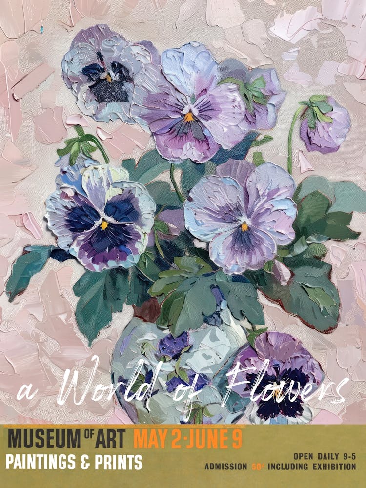 A World Of Flowers, Van Gogh Exhibition Pansies 3