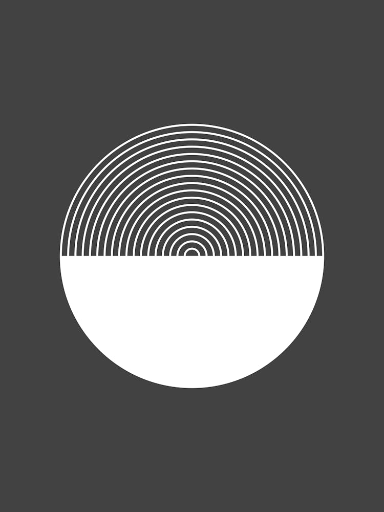 Abstract Infinite Circle Grey