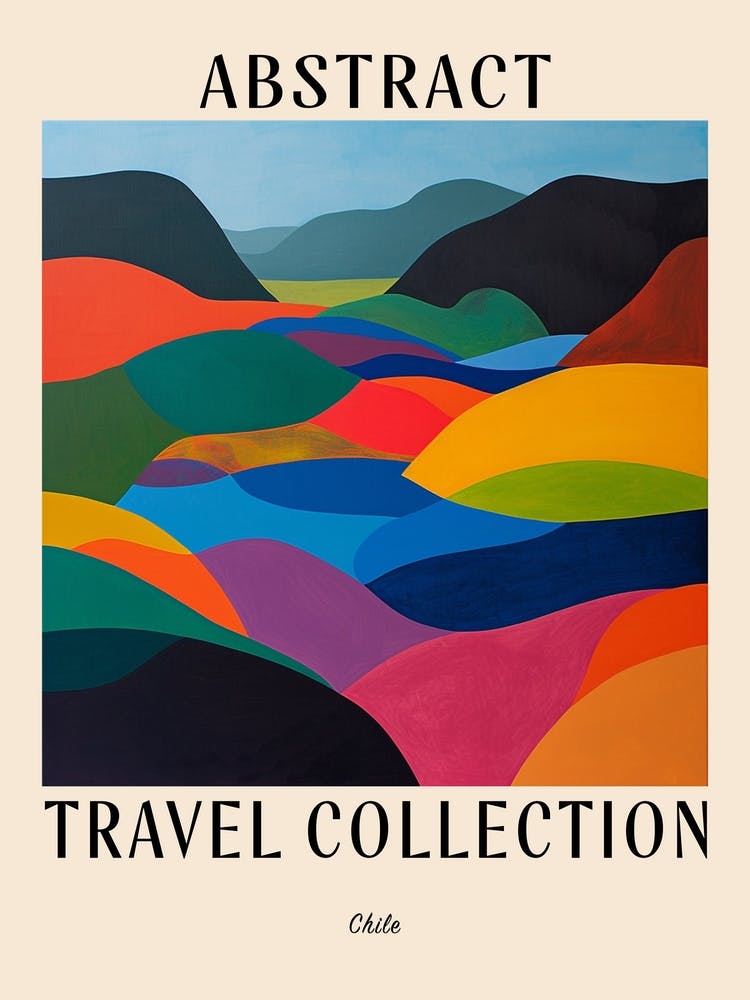 Abstract Travel Collection Poster Chile 2