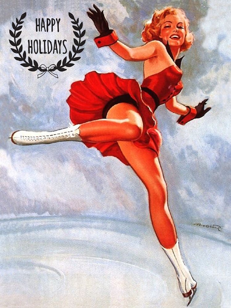 Frohe Feiertage, Pin-up-Eiskunstläuferin