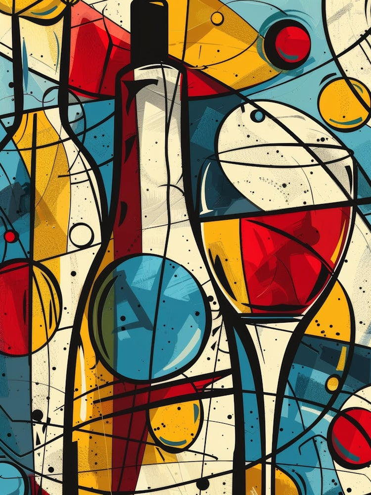 Abstract Wine Bottle