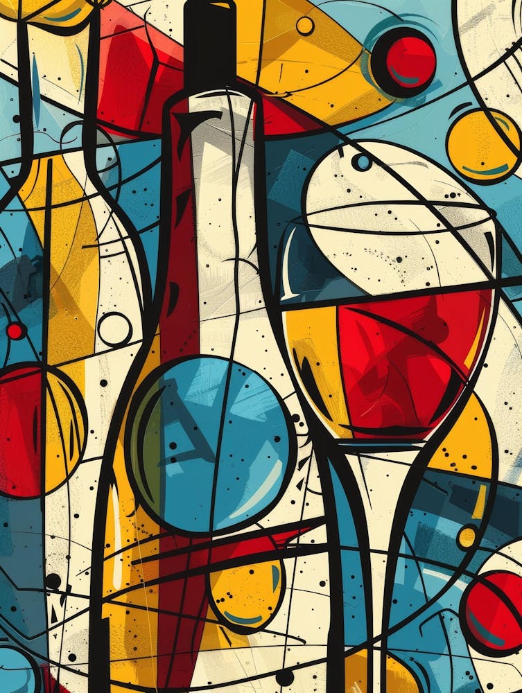 Abstract Wine Bottle