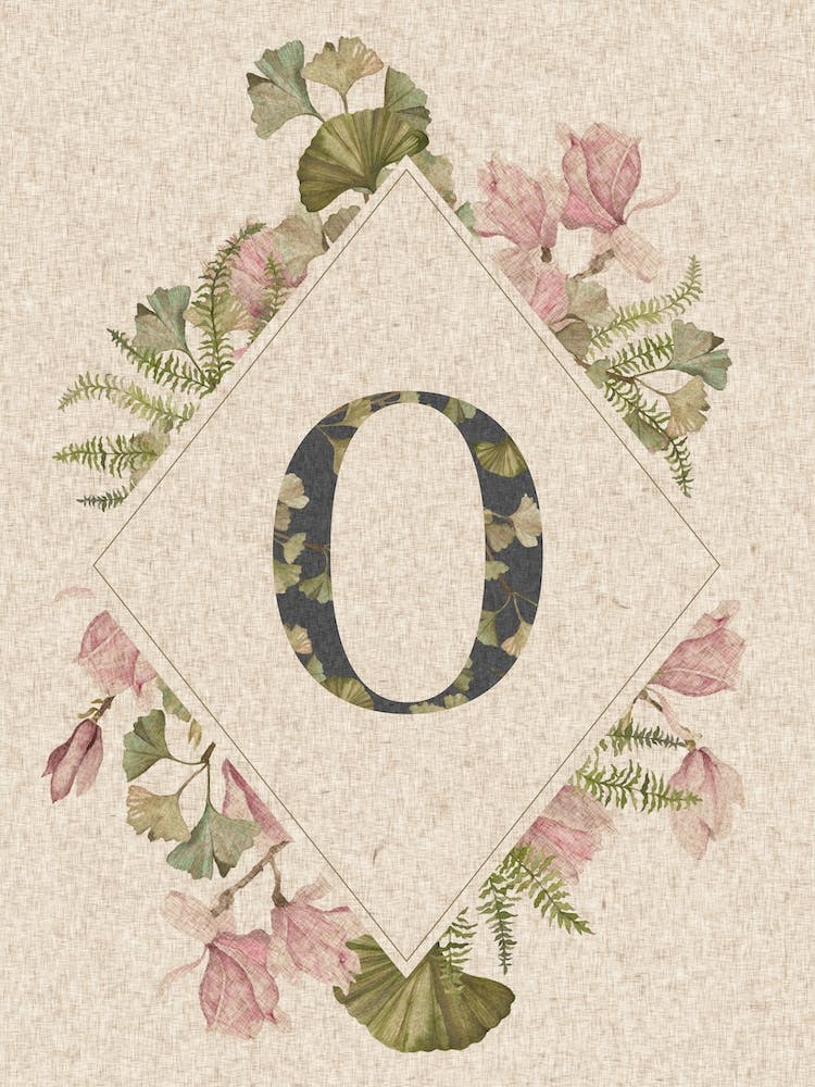 Floral Monogram O