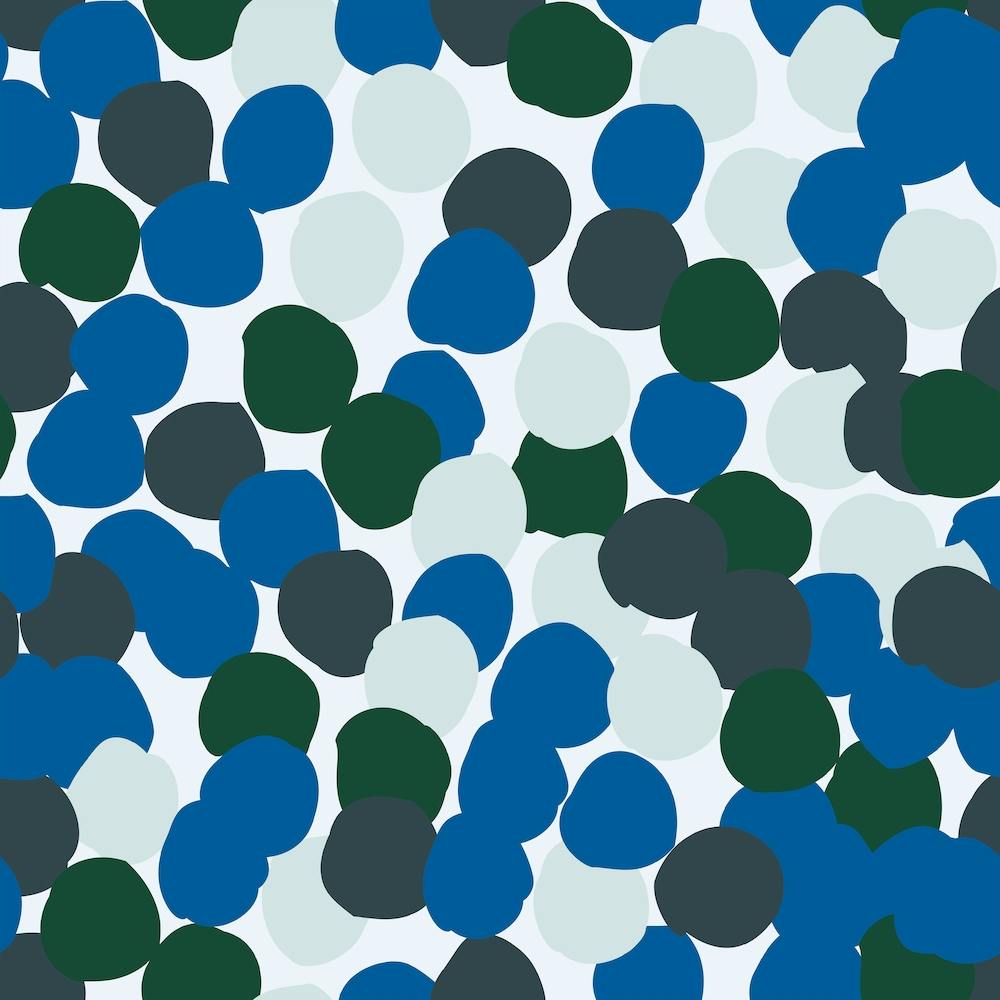 Blue And Green Polka Dot Pattern Square