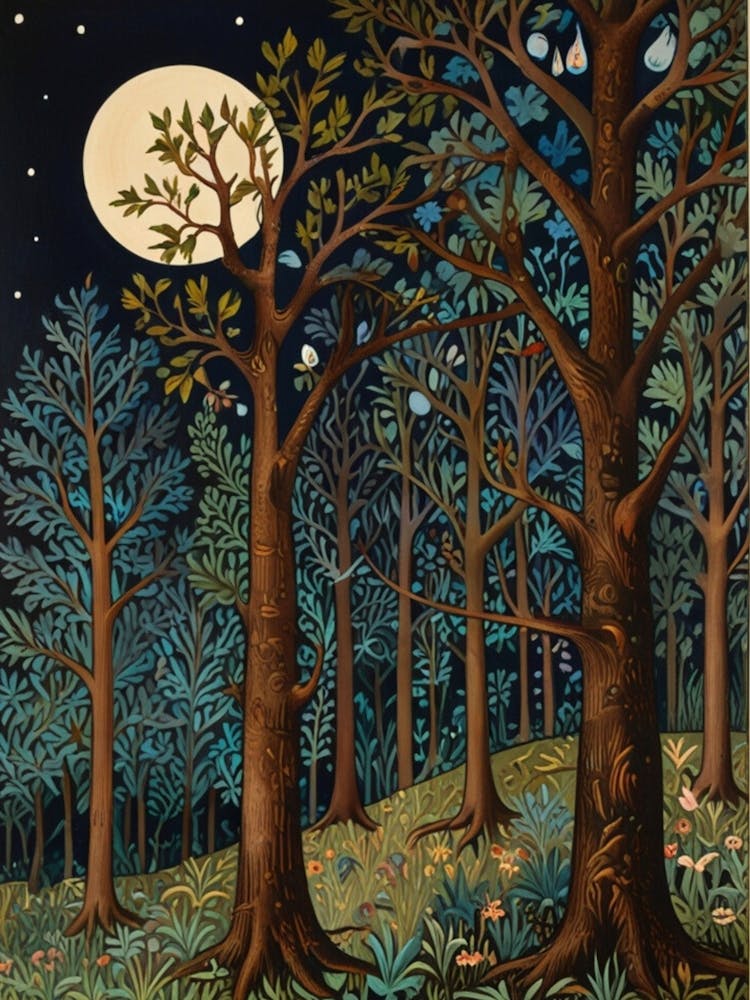 William Morris Moonlight In The Forest 82