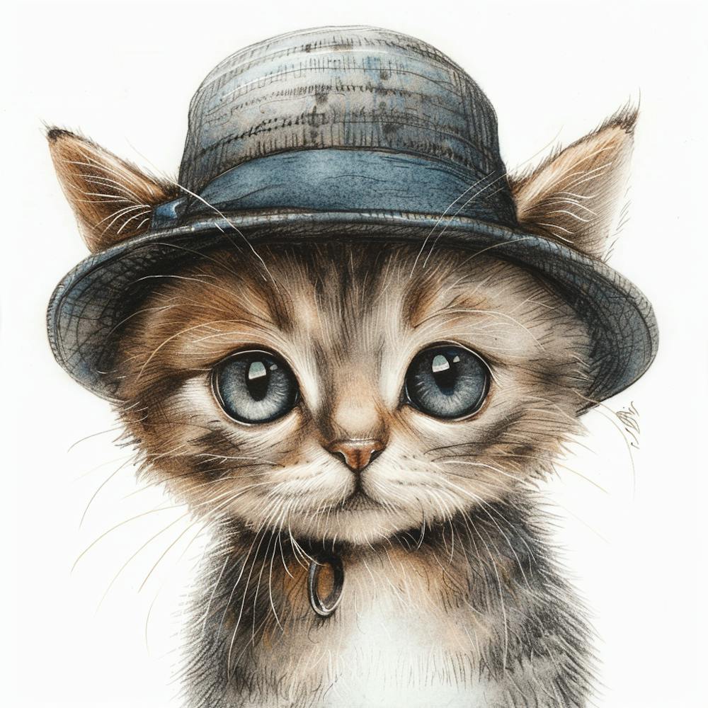 Kitten In A Hat