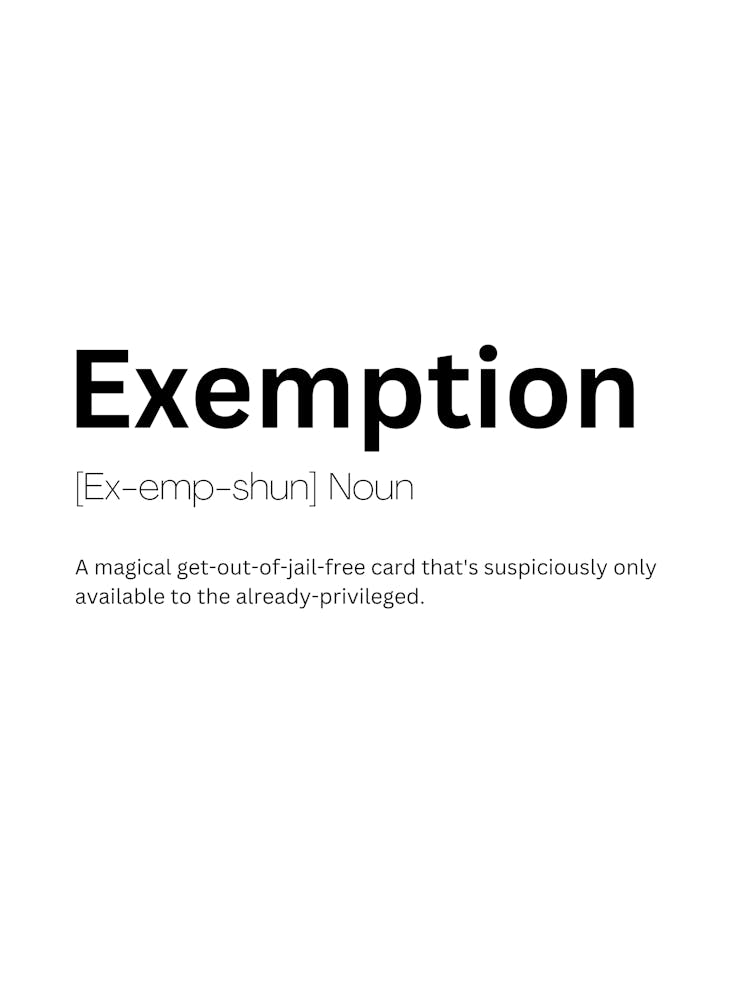 Exemption Definition Meaning 1