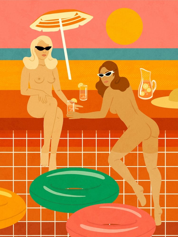 Beachside Pool Pinup