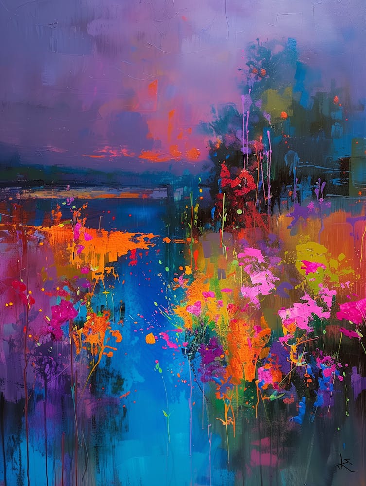 'Flowers By The Lake'